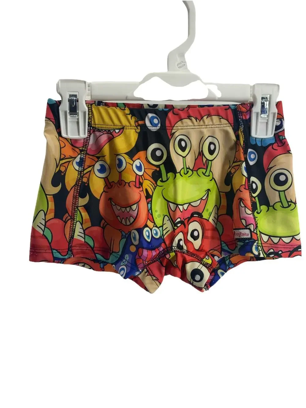 Unbranded Girls' Cartoon Monster Print Athletic Shorts Youth Size Medium